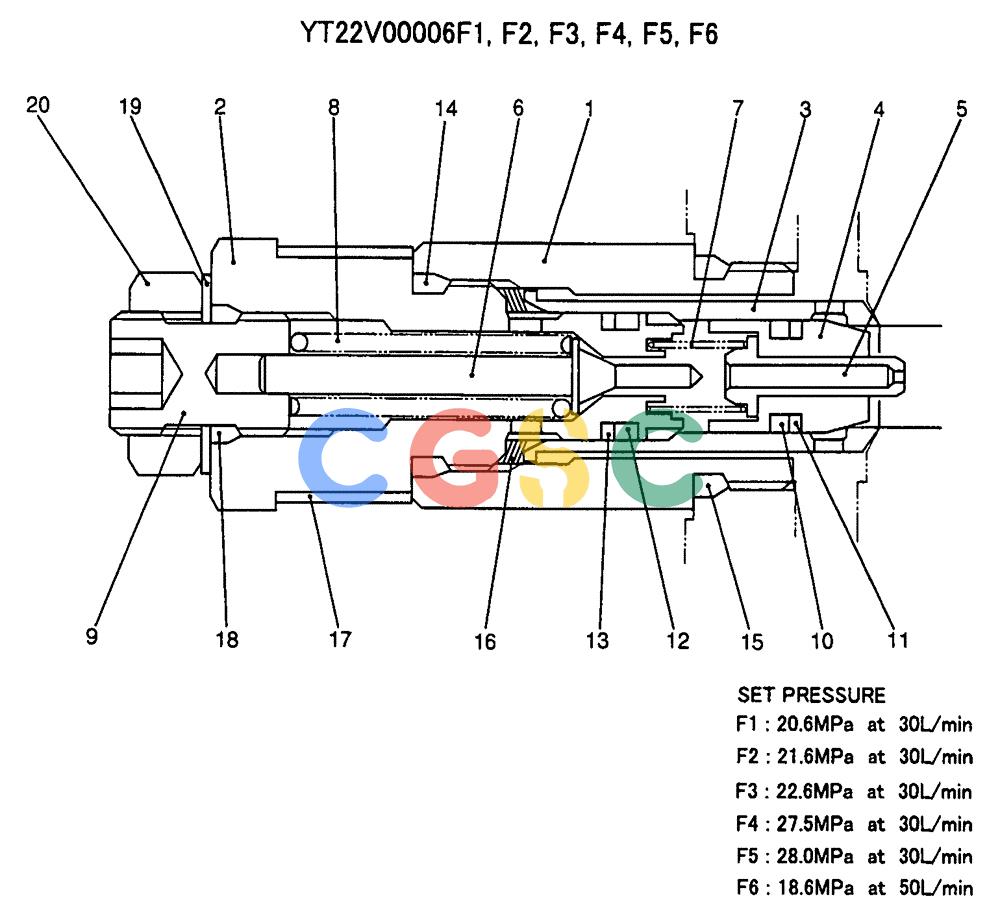 纽荷兰零件查询(E135SR) - CRAWLER EXCAVATOR ASN YY04-06254 (07-022) - VALVE ASSY, RELIEF New Holland Constructuion