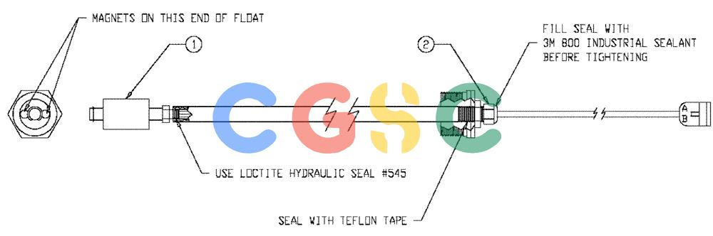 凯斯零件查询(4375) - TITAN FLOATER (5/98-8/99) (06-009) - LEVEL SWITCH ASSEMBLY Case Agriculture