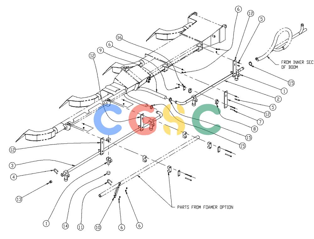 凯斯零件查询(437) - FLEX-AIR APPLICATOR (5/98-2/99) (10-003) - WET BOOM, 3.0, RH, OUTER Case Agriculture