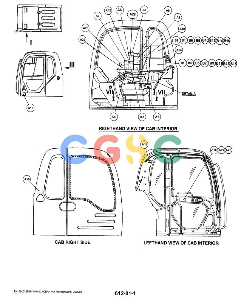 神钢零件查询(SK160LC-6E) - DYNAMIC ACERA EXCAVATOR 08/2004 ASN YM03U0523 (8/04-12/07) (06-002[01]) - NAME PLATE INSTAL (CAB) Kobelco