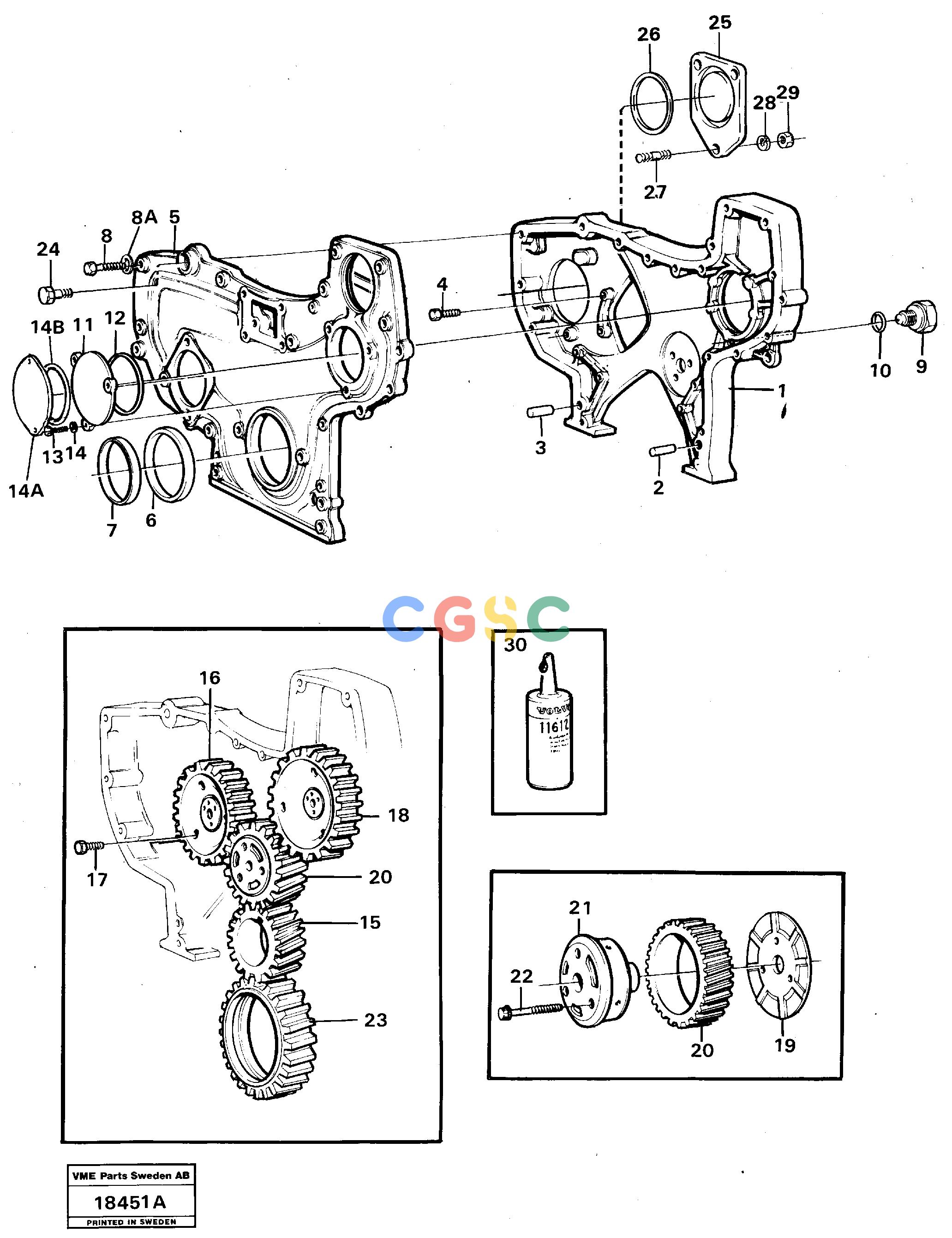 沃尔沃零件查询L120 Timing gear casing and gearsVolvo BM L120 NoneNoneNoneAutodata Volvo online