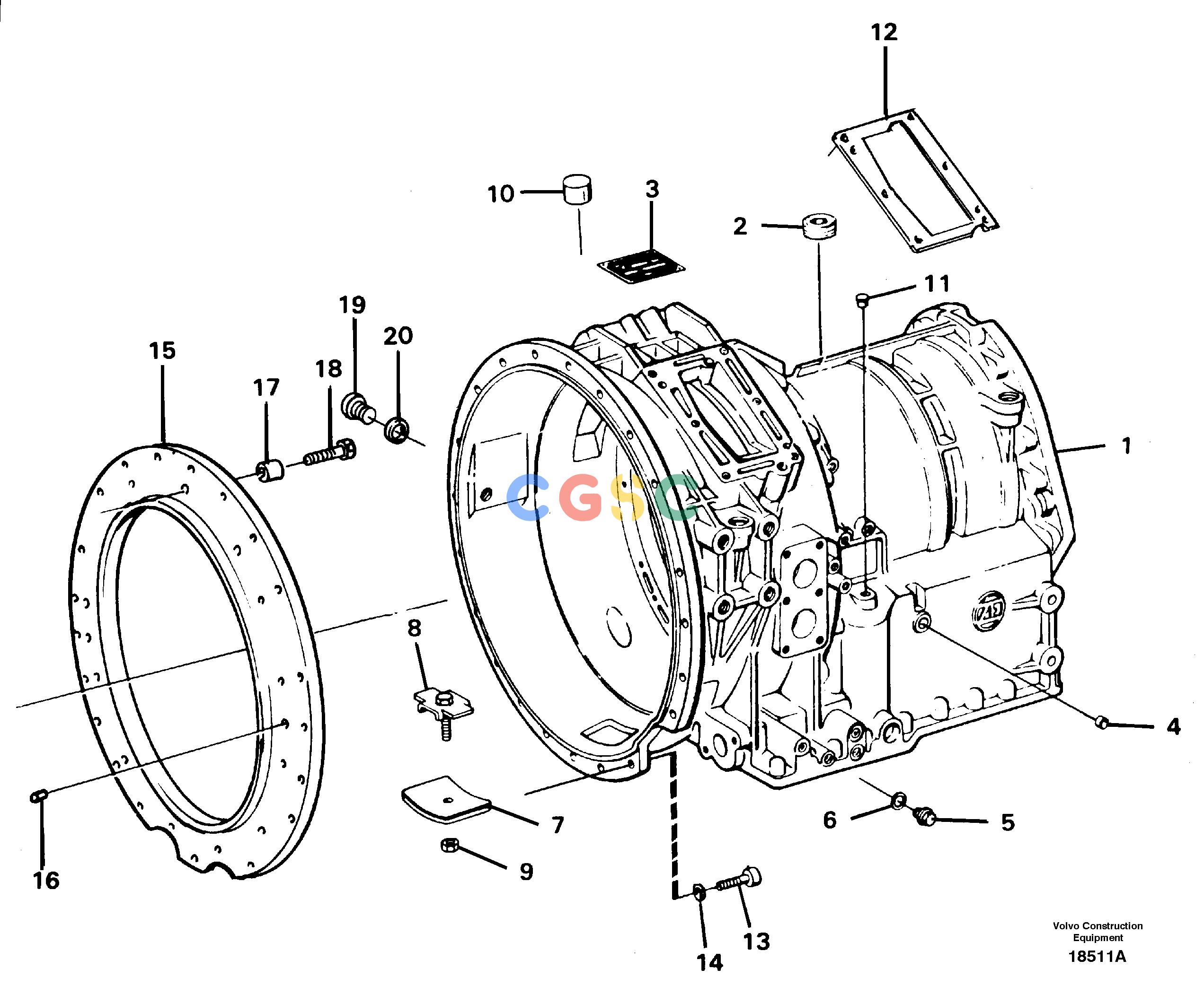 沃尔沃零件查询A25 VOLVO BM Gearbox housingVOLVO BM A25 NoneNoneNoneAutodata Volvo online