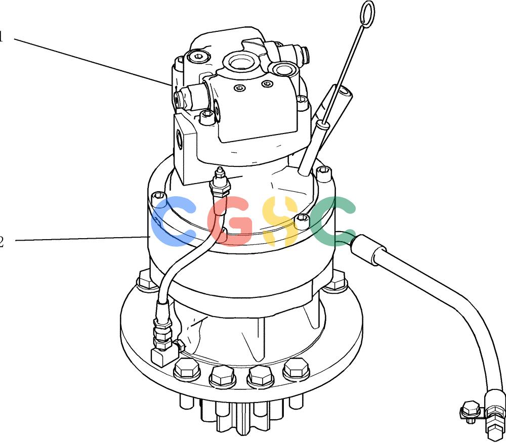 纽荷兰零件查询(E80BMSR) - CRAWLER EXCAVATOR ASN LF05-04001 - (N8TA18060) (HC300[1]) - MOTOR ASSY (SWING) New Holland Constructuion