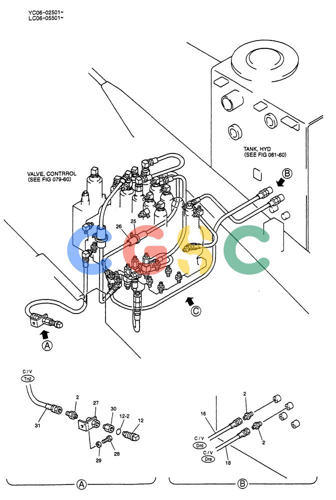 神钢零件查询(BREAKER) - NIBBLER/BREAKER ATTACHMENT - SK330, SK330LC DYNAMIC ACERA EXCAVATOR (9/04-) (01-018[01]) - CONTROL LINES, REMOTE (NIBBLER & BREAKER) Kobelco