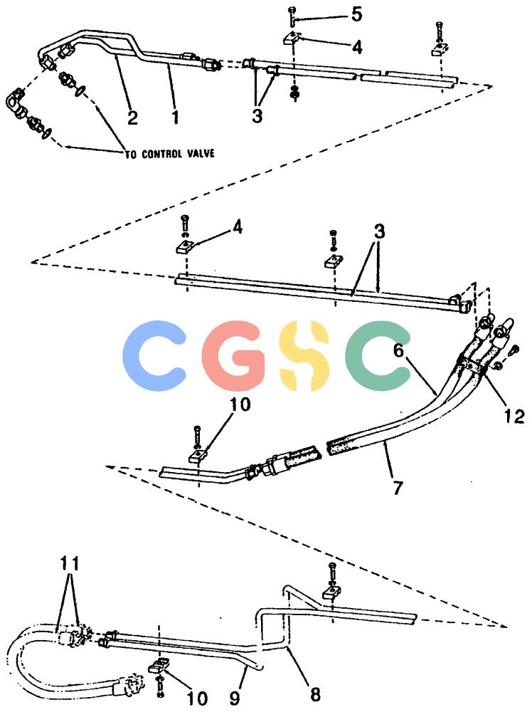 纽荷兰零件查询(65B) - MOTORGRADERS (E3.02[004]) - MOLDBOARD POWER SHIFT PIPING New Holland Constructuion