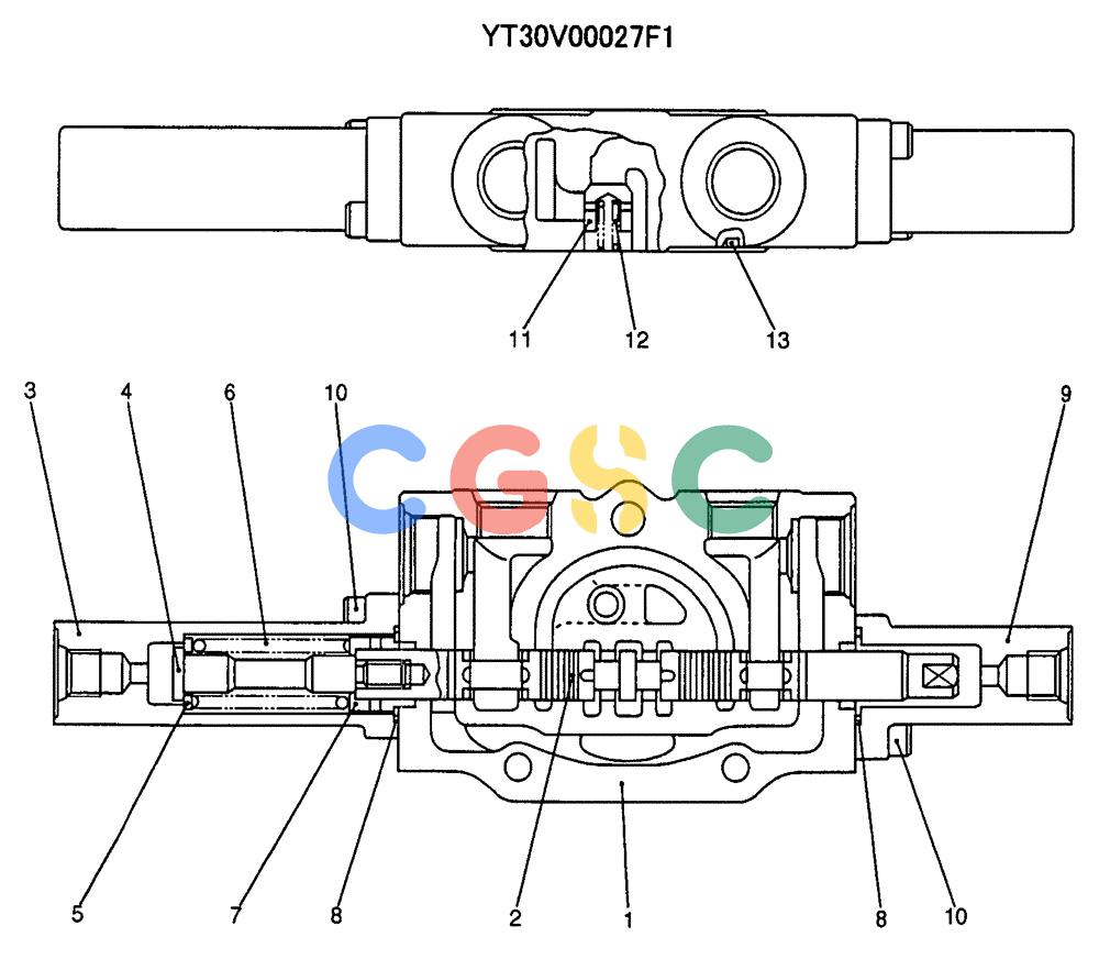 纽荷兰零件查询(E70SR) - MIDI CRAWLER EXCAVATOR ASN YT04-07175 (07-017) - SECTION ASSY, SPOOL New Holland Constructuion