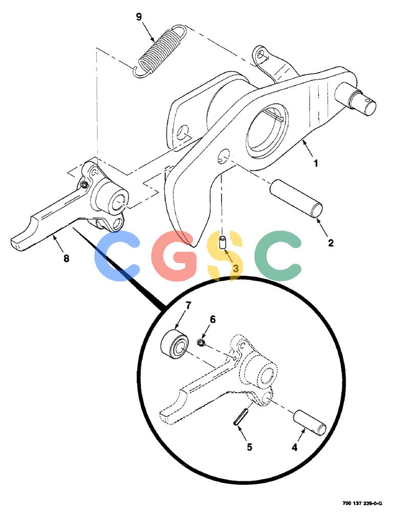 凯斯零件查询(8585) - CASE IH LARGE (3 X 4) RECTANGLER BALER (1/98-12/00) (5-06) - DOG CLUTCH ASSEMBLY Case Agriculture