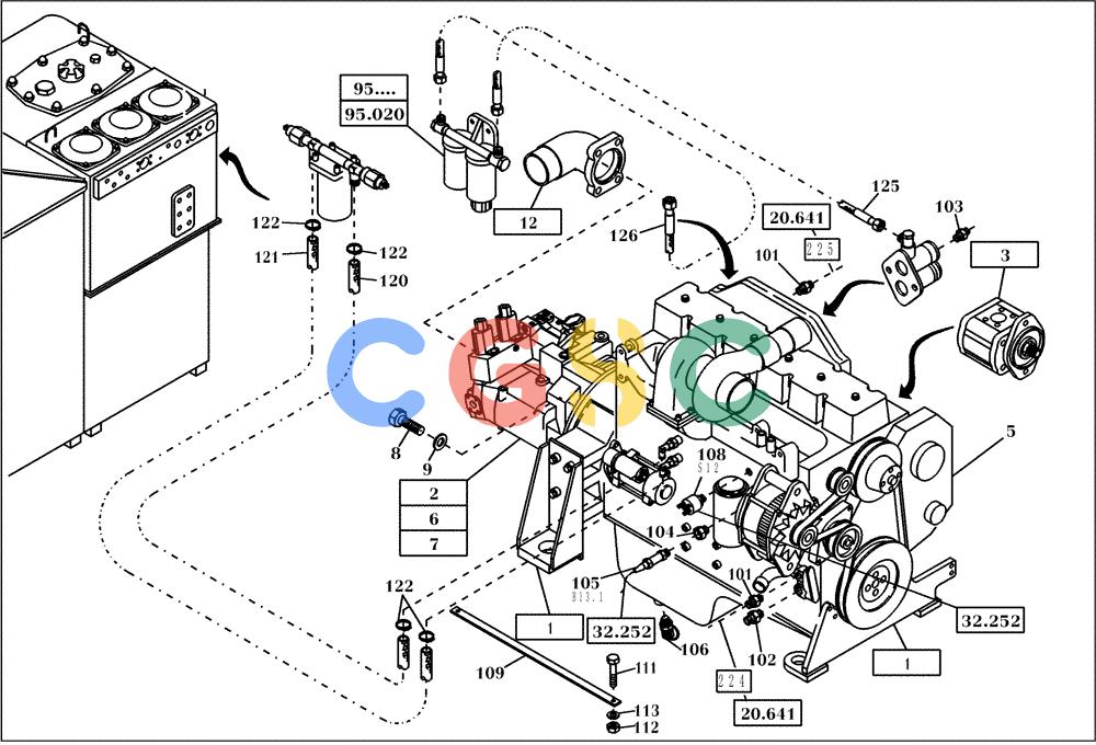 纽荷兰零件查询(EC350) - CRAWLER EXCAVATOR (2/00-) (13.011[001]) - MOTOR MOUNTING PARTS (S/N 735003-735032) New Holland Constructuion