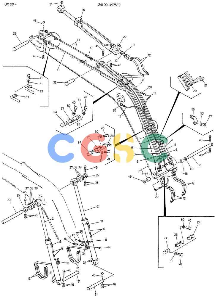 神钢零件查询(K905LC) - EXCAVATOR BTW YP0115 - YP0301 (1/85-12/03) (08-006) - BOOM ASSY, 4.61M Kobelco