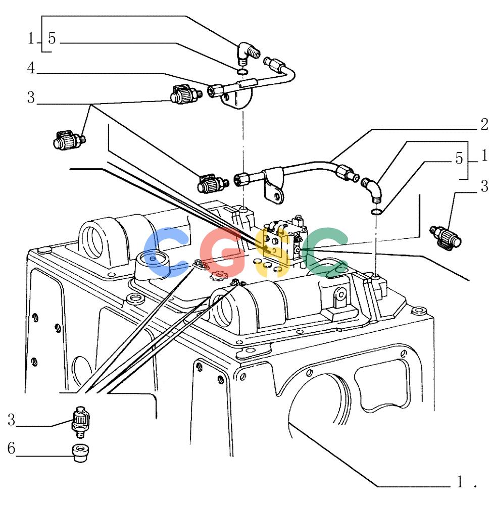 纽荷兰零件查询(FD145) - CRAWLER DOZER (N.A. VERSION) (10/98-) (3.434[03]) - HYDRAULIC SYSTEM PIPING New Holland Constructuion