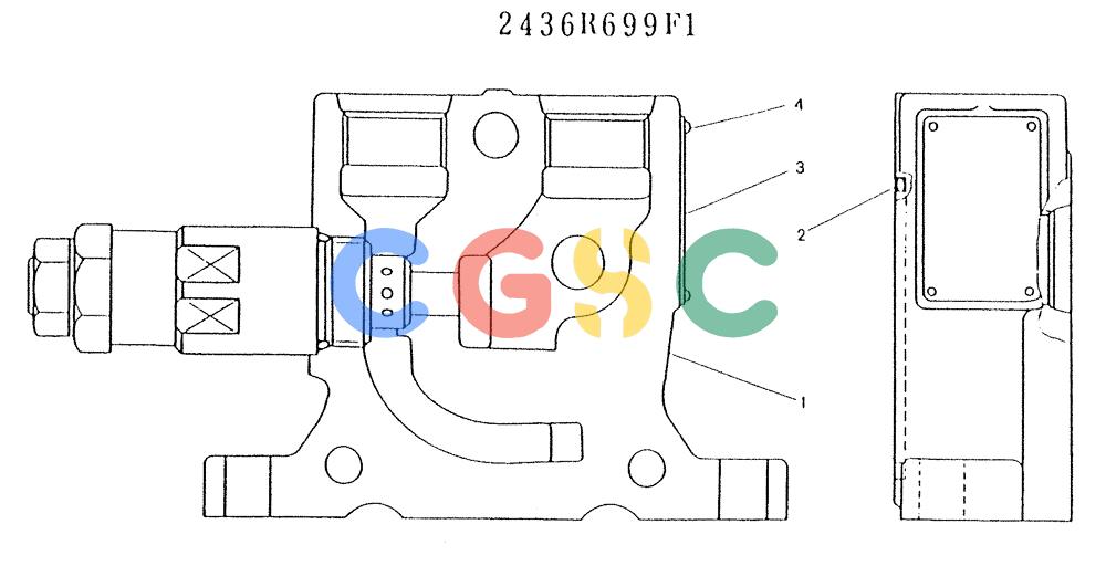 神钢零件查询(K903) - MARK II EXCAVATOR BTW LE6601 - LE7871 (1/88-12/03) (11-017) - SECTION ASSY, INLET, (P/N 2436R699F1) Kobelco