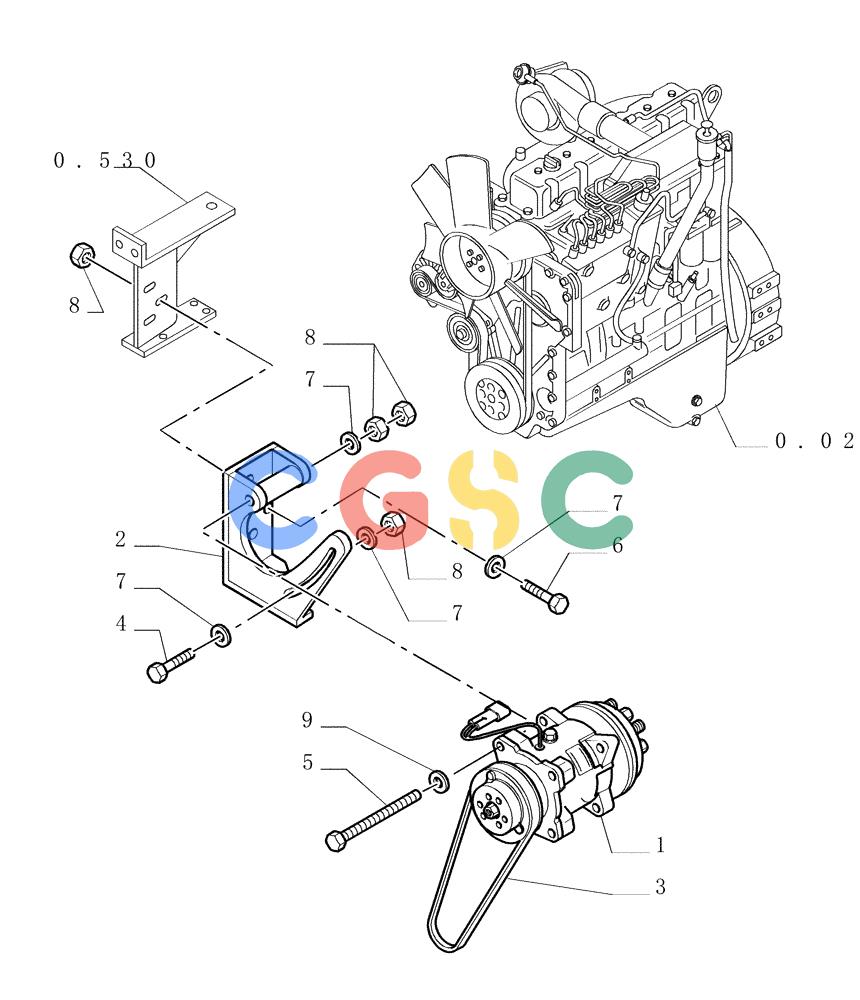 纽荷兰零件查询(DC180PS) - CRAWLER DOZER (11/00-) (9.653[03]) - AIR CONDITIONING - COMPRESSOR - VERSION (02-03) - OPTIONAL CODE 76069730 New Holland Constructuion