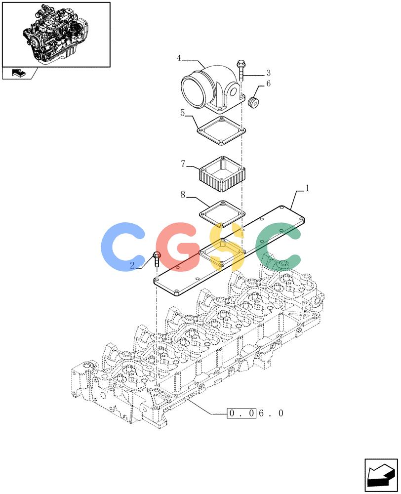 神钢零件查询(F4GE9684R J600) - ENGINE - 504115847 - 84459738 (1/08-12/12) (0.07.1) - INTAKE MANIFOLD (504069562-504166165-504263010) Kobelco
