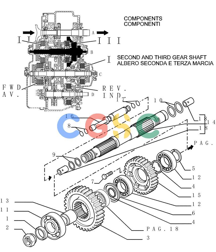 纽荷兰零件查询(DC150.B) - CRAWLER DOZER TIER 2 (3/03-) (1.211[20]) - TRANSMISSION New Holland Constructuion