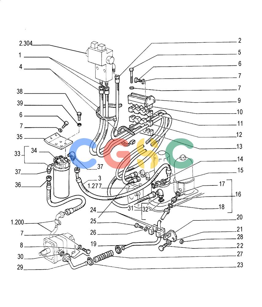 纽荷兰零件查询(FD175) - CRAWLER DOZER (N.A. VERSION)(S/N 061640 & AFTER) (1/93-) (2.319[01]) - STEERING CONNECTING PIPING New Holland Constructuion