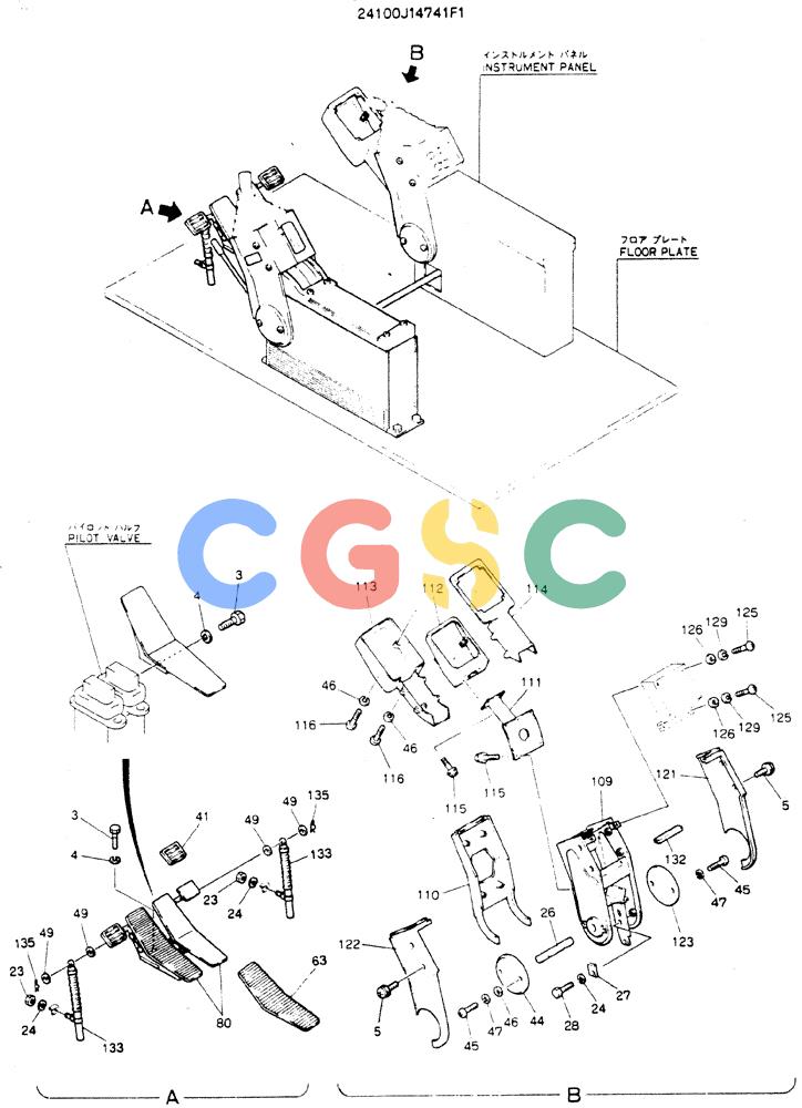神钢零件查询(MD200C) - EXCAVATOR BTW YQU0701 - YQU2000 (1/80-12/06) (03-001[01]) - CONTROL ASSY (WRIST) Kobelco