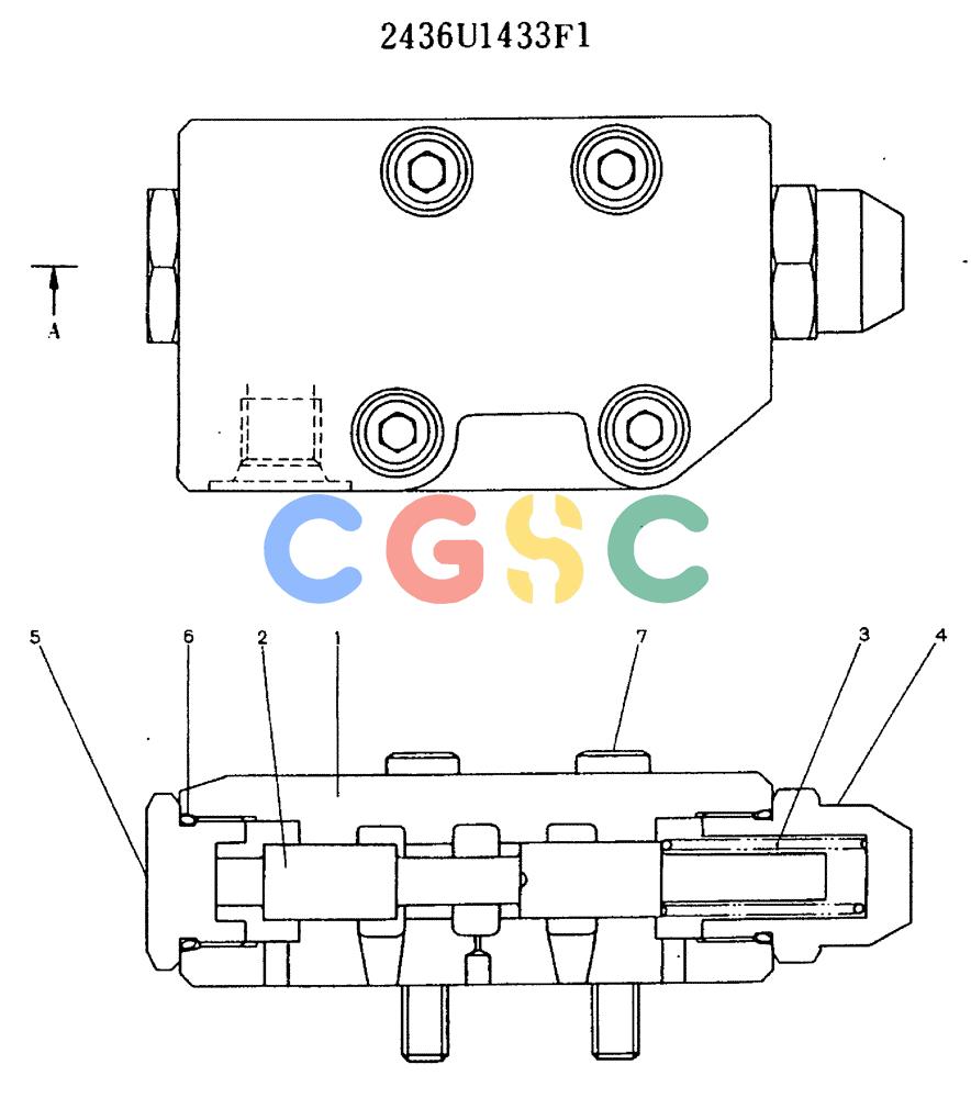 神钢零件查询(MD200BLC) - EXCAVATOR ASN YQU0001 (1/80-12/06) (11-016) - VALVE ASSY, PILOT - 2436U1433F1 Kobelco