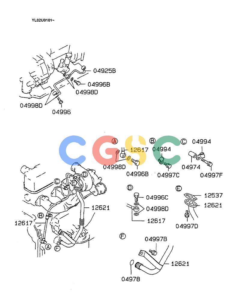 神钢零件查询(ED190LC) - BLADE RUNNER EXCAVATOR/DOZER BTW YL02U0101 - YL03U0135 (1/02-12/06) (07-018) - OIL LINE Kobelco