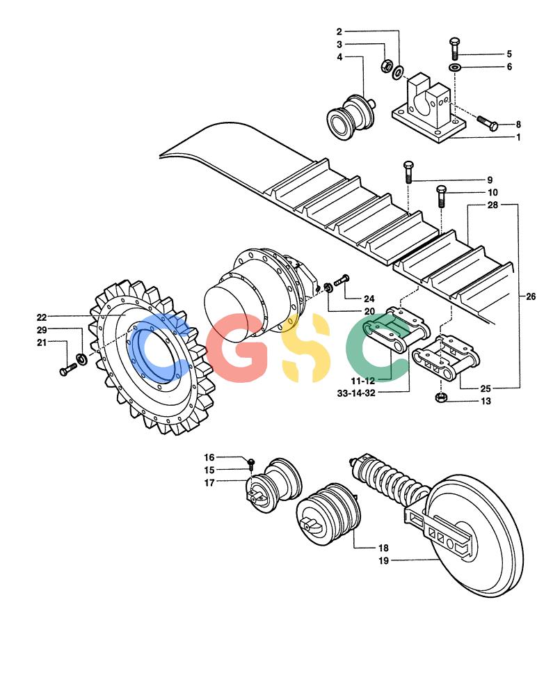 纽荷兰零件查询(DC70) - CRAWLER DOZER (N.A. VERSION) (4/99-) (4.340[01A]) - SALT CHAIN- SHOES (L=400MM) DC70 New Holland Constructuion