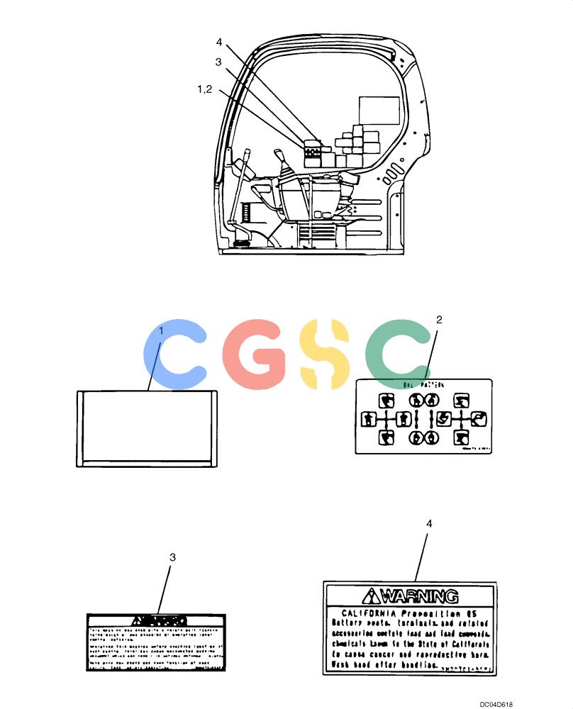 纽荷兰零件查询(EH130) - CRAWLER EXCAVATOR (3/04-) (09 -59[00]) - DECALS - CAB New Holland Constructuion