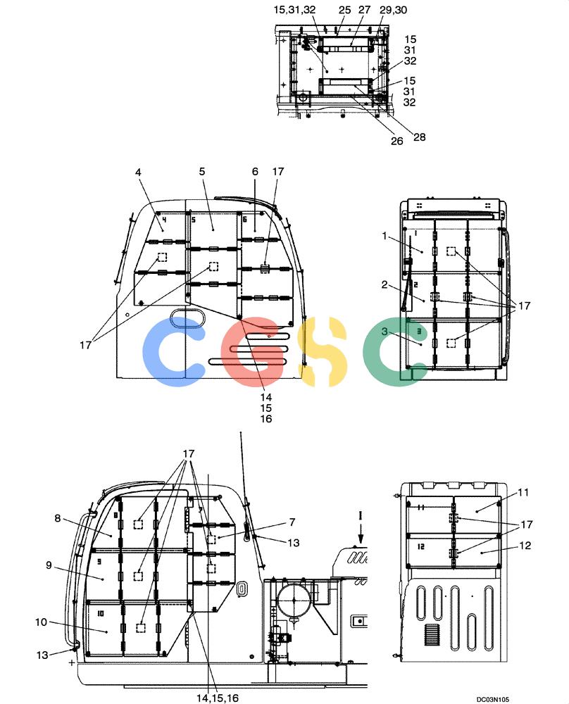 纽荷兰零件查询(EH160) - CRAWLER EXCAVATOR (9/03-) (09 -39[00]) - VANDALISM GUARDS New Holland Constructuion