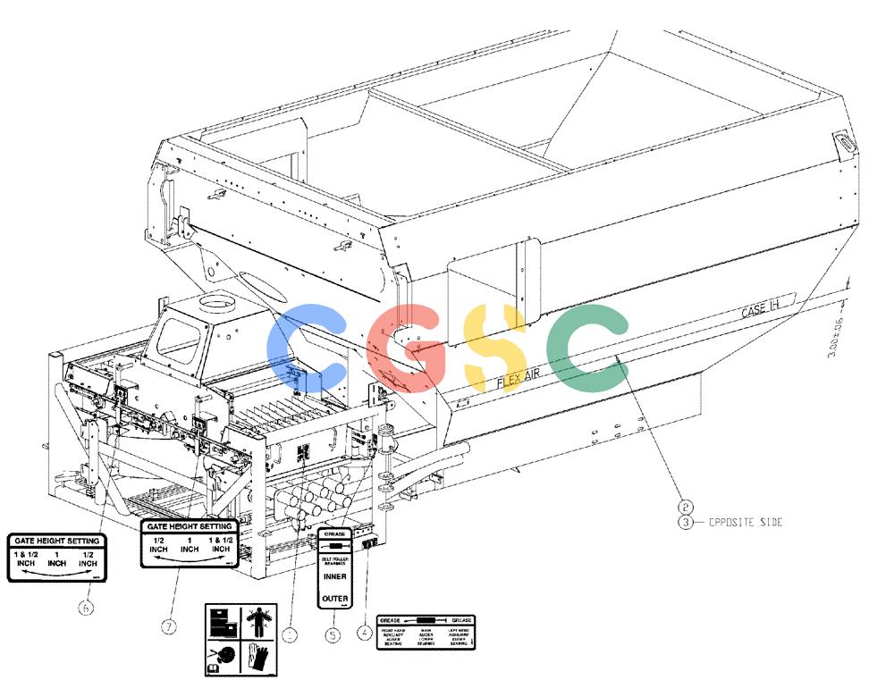 凯斯零件查询(438) - FLEX-AIR APPLICATOR - 2003 (3/03-10/03) (15-003) - DECAL GROUP, FLEX-AIR® MAIN Case Agriculture