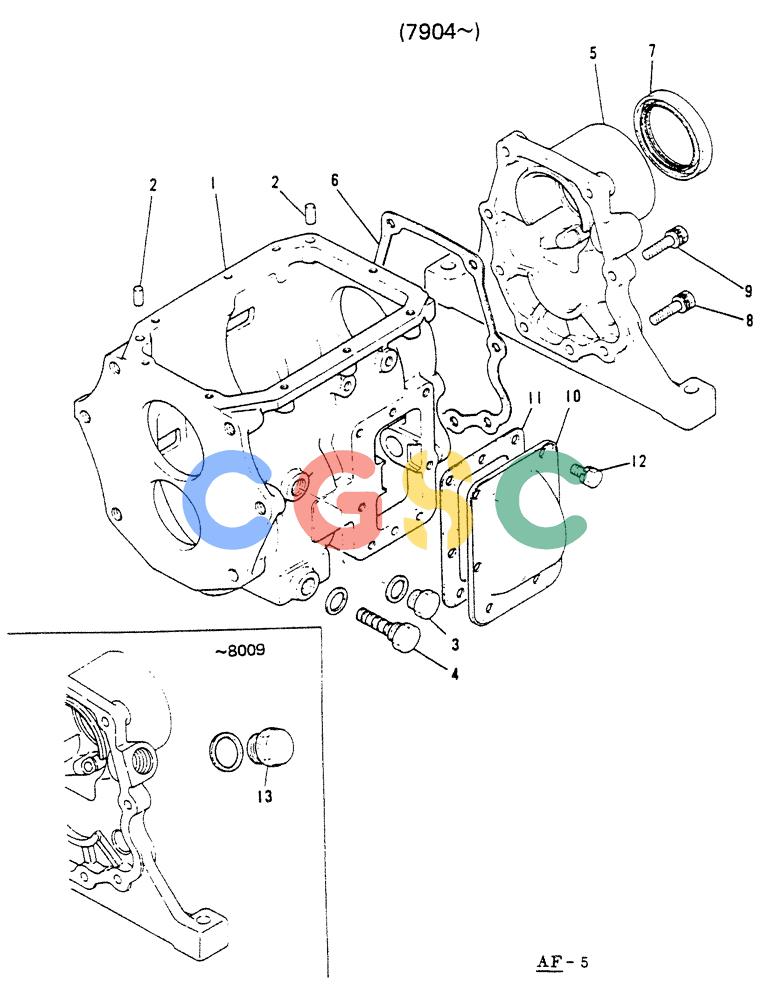 神钢零件查询(65R5P) - MITSUBISHI DIESEL ENGINE - LK300A WHEEL LOADER (1/06-12/06) (14-008) - TRANSMISSION CASE (7904-) Kobelco