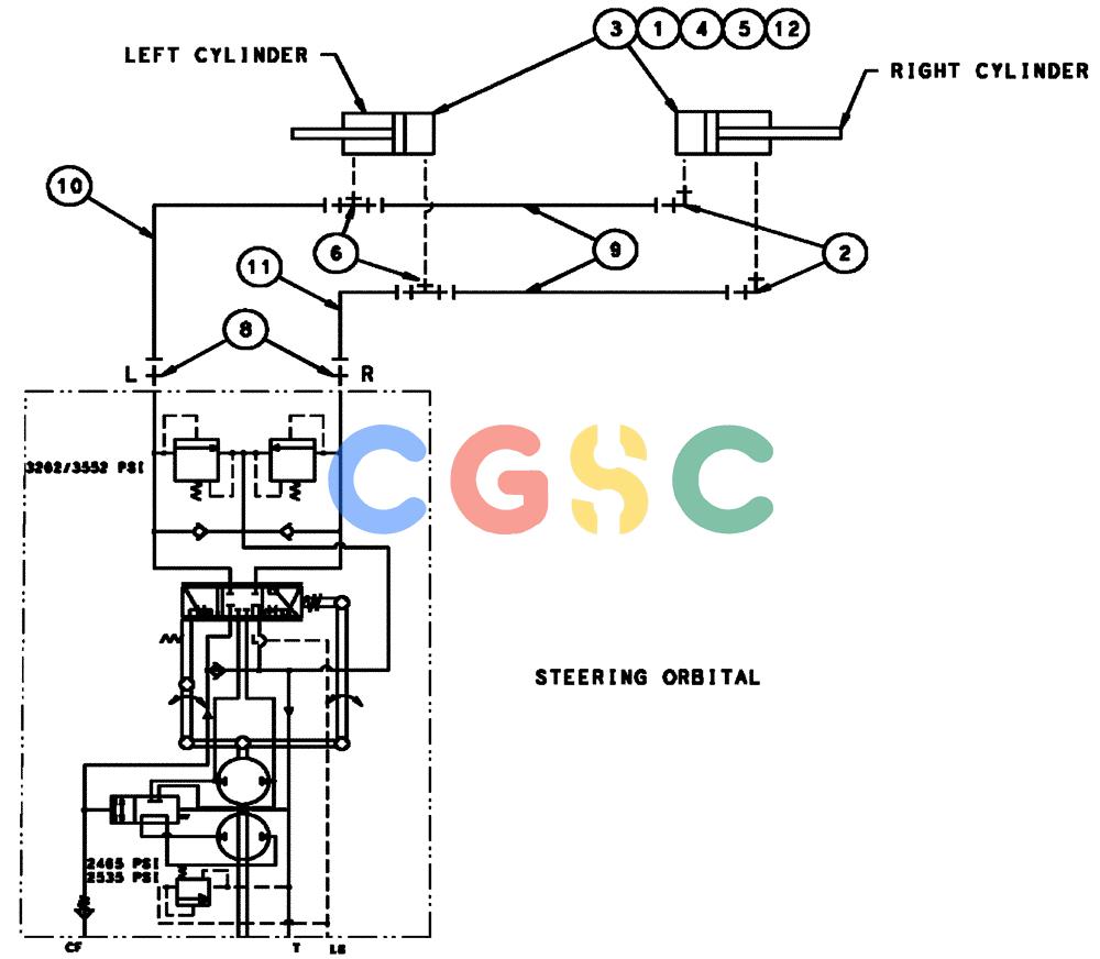 凯斯零件查询(FLX3510) - FLOATER (8/04-8/06) (06-006[02]) - HYDRAULIC STEERING GROUP Case Agriculture