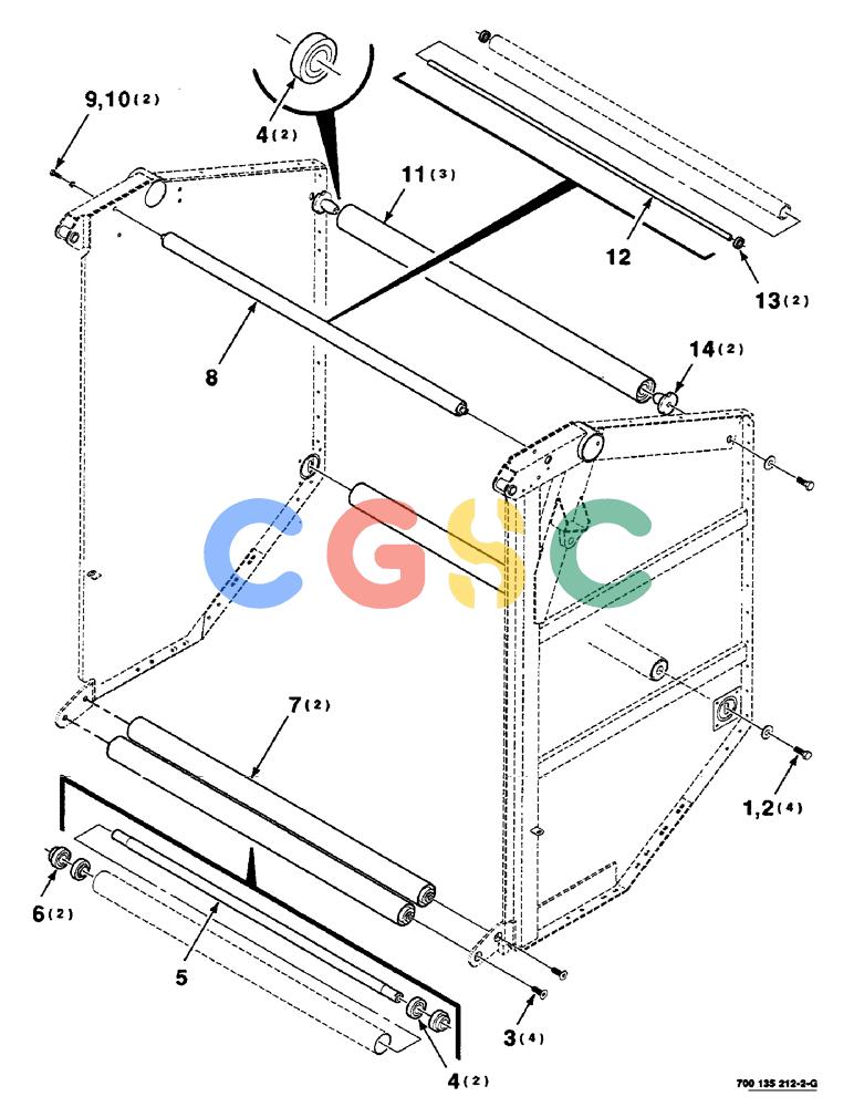 凯斯零件查询(RS551) - CASE IH ROUND BALER (1/99-12/00) (6-08) - TAILGATE ROLLER ASSEMBLIES Case Agriculture