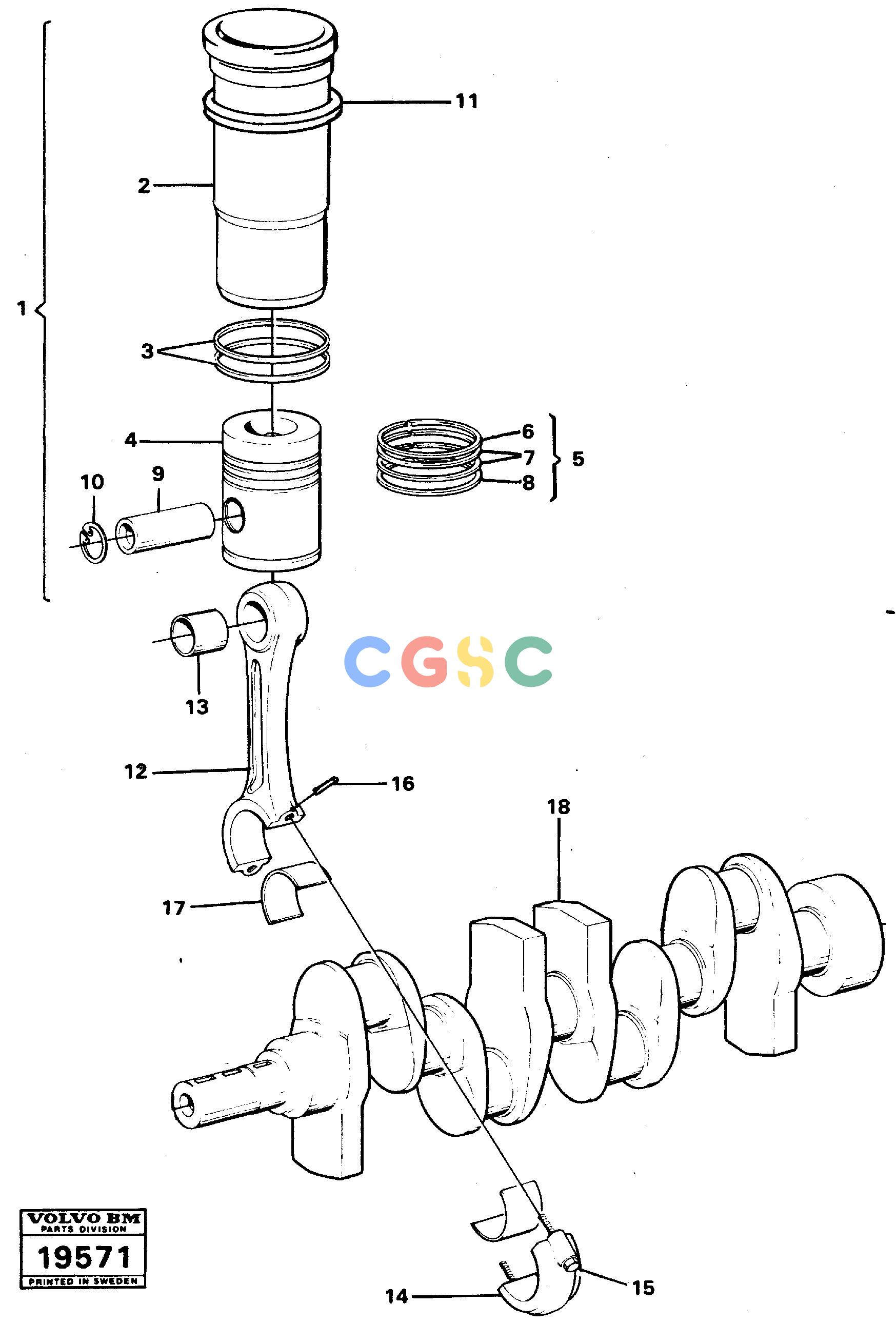 沃尔沃零件查询L50 Cylinder liner, piston and connecting rodL50 S/N -6400/-60300 USA NoneNoneNoneAutodata Volvo online
