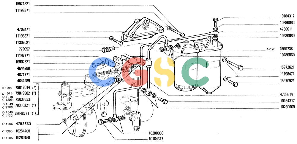 纽荷兰零件查询(FD20) - CRAWLER DOZER (A2.24[004]) - FUEL INJECTION SYSTEM New Holland Constructuion