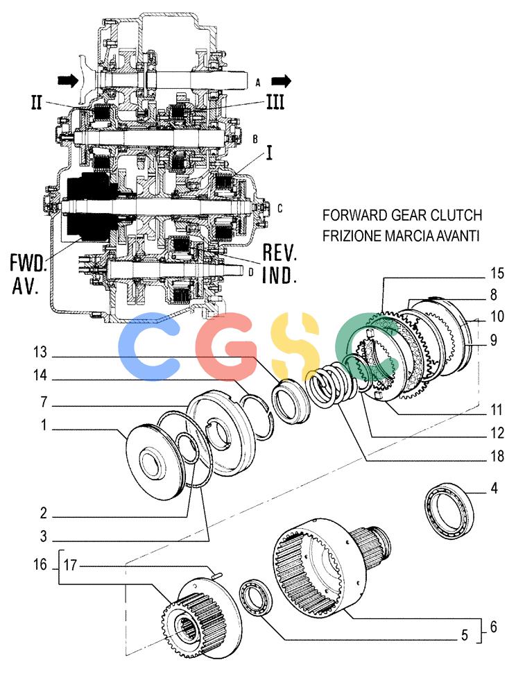 纽荷兰零件查询(FL145) - CRAWLER LOADER (N.A. VERSION) (11/98-) (1.211[15]) - TRANSMISSION - COMPONENTS New Holland Constructuion