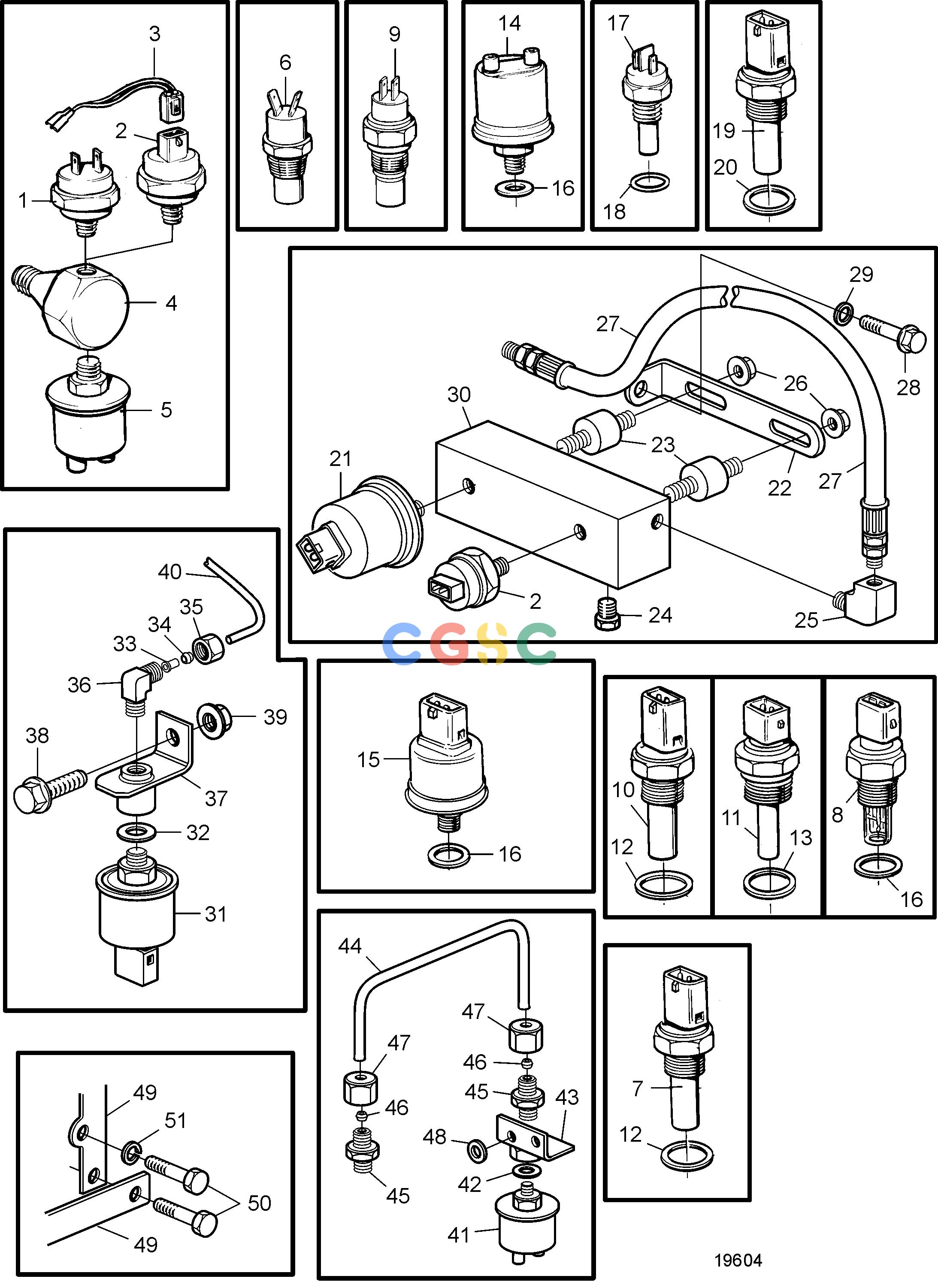 沃尔沃零件查询TMD121C; TAMD121C; TAMD121D; TAMD122C; TAMD122DElectrical SystemElectrical Materials: CEPC Volvo Penta Parts catalog