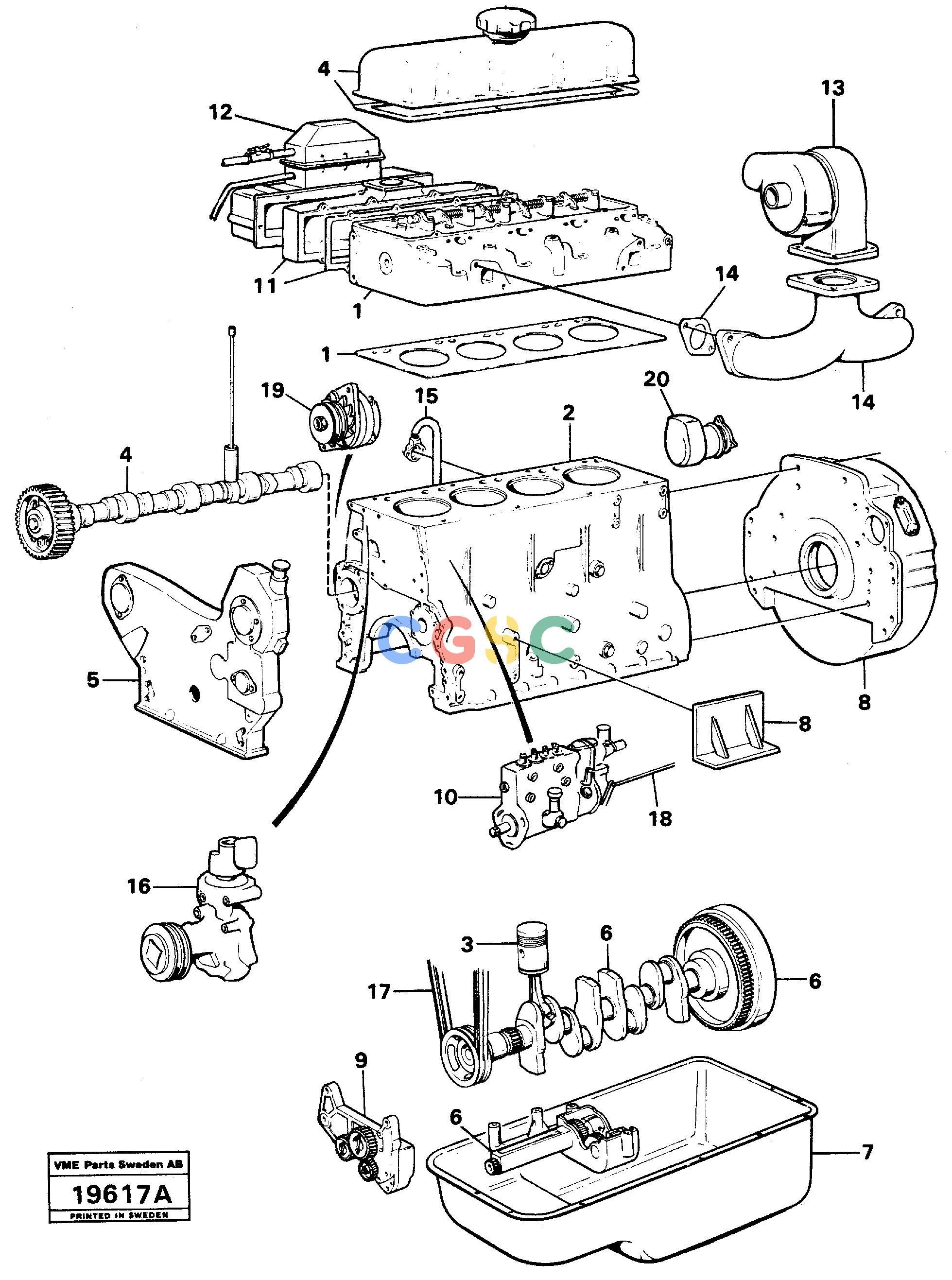 沃尔沃零件查询L50 EngineL50 S/N -6400/-60300 USA16209-16316VOE16209NoneAutodata Volvo online