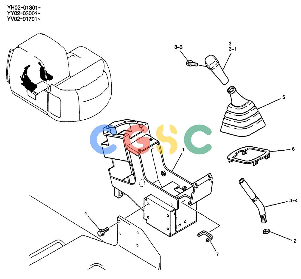 神钢零件查询(ED150) - BLADE RUNNER EXCAVATOR/DOZER BTW YL04-00501 - YL04-00554 (4/03-10/03) (01-022) - CONTROL BOX ASSEMBLY (FOR RIGHT SIDE) Kobelco