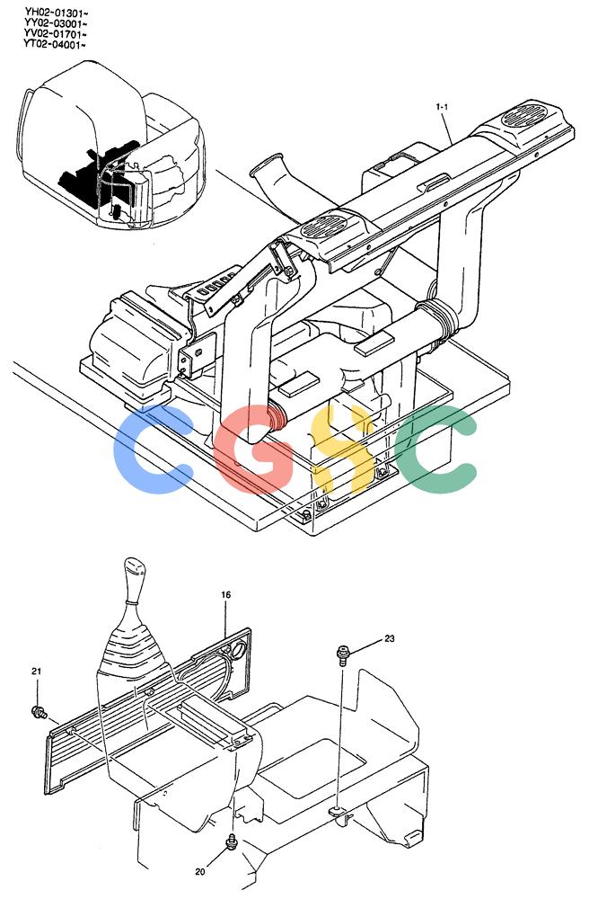 神钢零件查询(ED150) - BLADE RUNNER EXCAVATOR/DOZER BTW YL04-00501 - YL04-00554 (4/03-10/03) (01-052[01]) - CONDITIONER INSTAL Kobelco