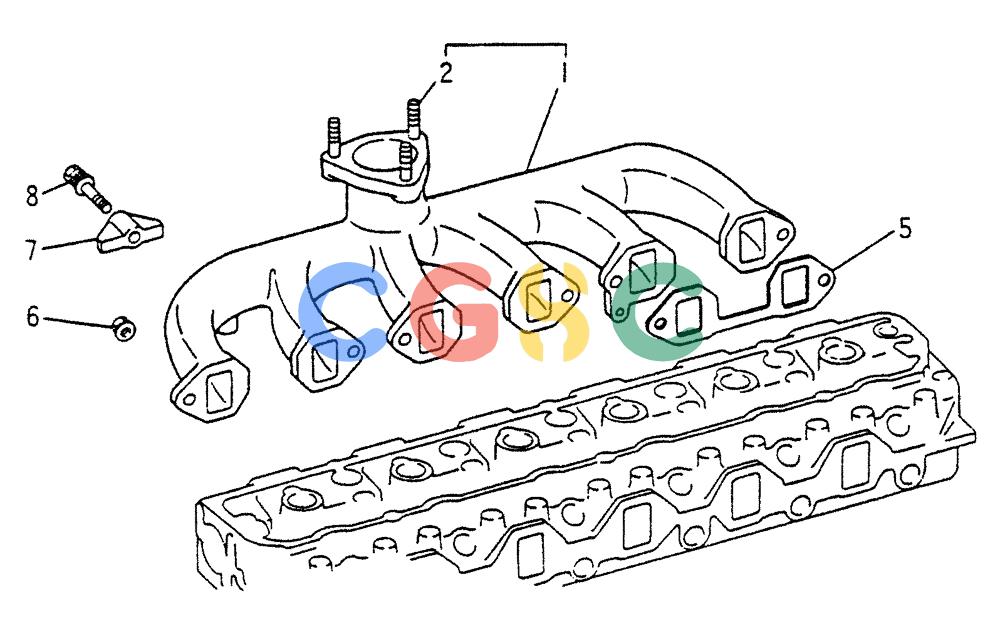 神钢零件查询(6DR5) - MITSUBISHI DIESEL ENGINE (1/06-12/06) (01-018) - EXHAUST MANIFOLD Kobelco