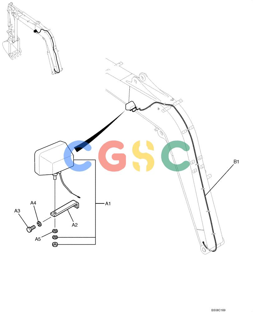 纽荷兰零件查询(E70BSR) - COMPACT CRAWLER EXCAVATOR BTW YT05-15001 - 18000 (NA) (4/08-) (04-04-00[00]) - BOOM LIGHT & HARNESS INSTALLATION (LE80E00002F1 & YT15E00003F1) New Holland Constructuion