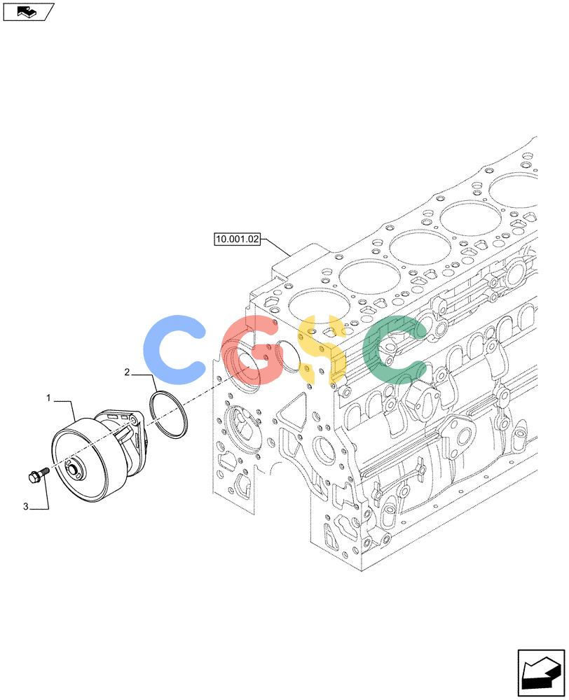 神钢零件查询(F4GE9684D J604) - ENGINE 5801385853 - 84369830 (1/07-12/11) (10.402.02) - WATER PUMP Kobelco
