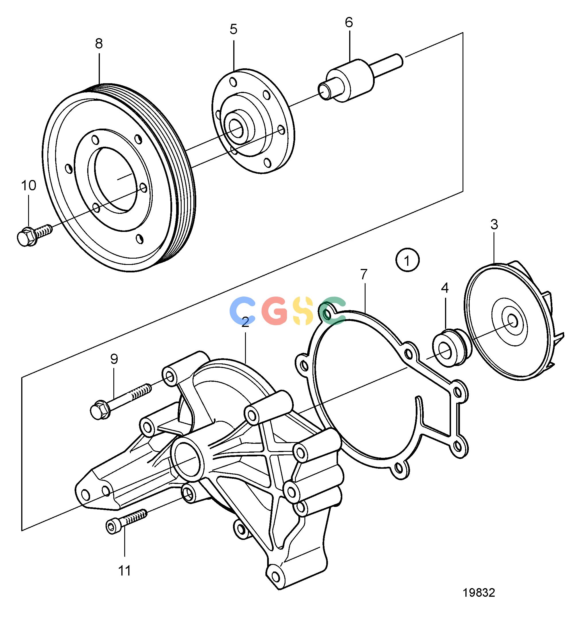 沃尔沃零件查询D6-300A-F; D6-300D-F; D6-300I-F; D6-330A-F; D6-330D-F; D6-330I-F; D6-370A-F; D6-370D-F; D6-370I-F; D6-400A-F; D6-435D-F; D6-435I-F; D6-435I-Cooling SystemWater PumpEPC Volvo Penta Parts catalog