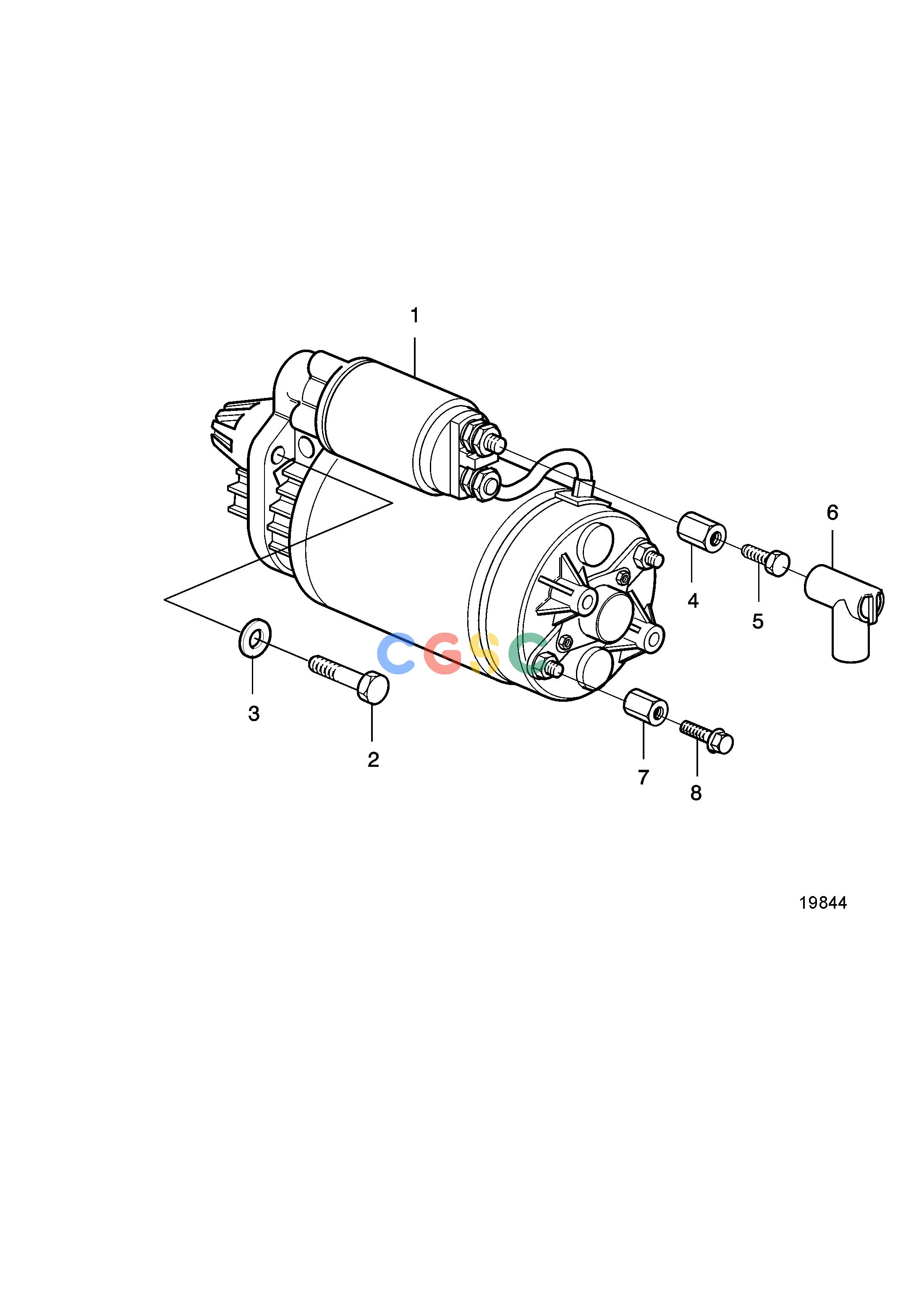 沃尔沃零件查询D5A-T; D5A-TA; D5A-B TA; D7A-T; D7A-TA; D7A-B TAElectrical SystemStarter Motor 24V SN 10790801-EPC Volvo Penta Parts catalog
