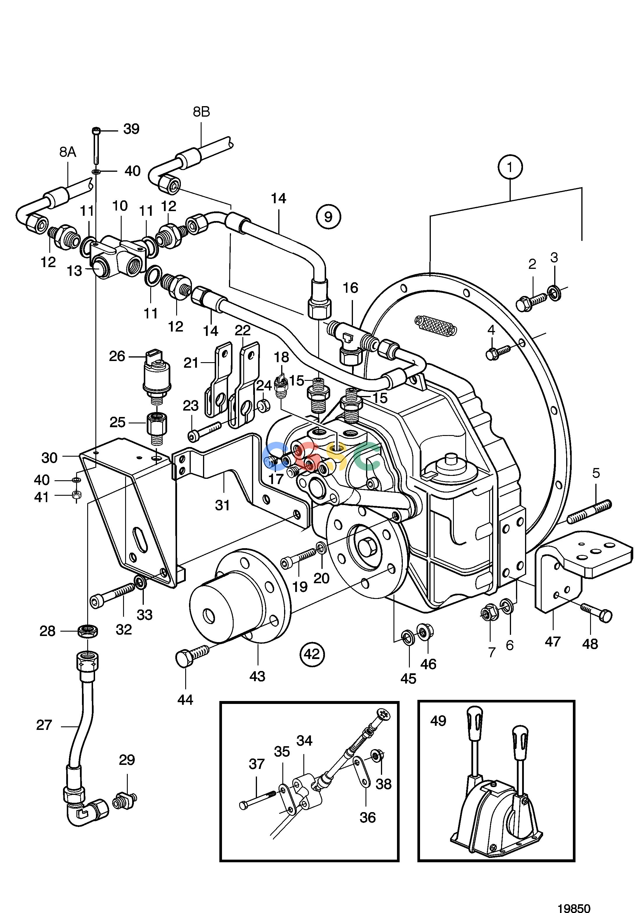 沃尔沃零件查询D5A-T; D5A-TA; D5A-B TA; D7A-T; D7A-TA; D7A-B TA; D7C-TA; D7C-B TATransmissionsReverse Gear ZF 45-1EPC Volvo Penta Parts catalog
