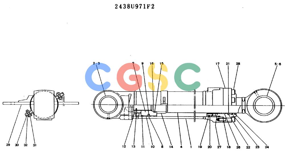 神钢零件查询(MD140BLC) - EXCAVATOR BTW YPU0001 - YPU0300 (1/80-12/06) (11-021) - CYLINDER ASSY (R.H. BOOM) Kobelco