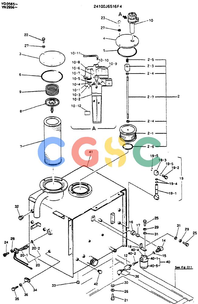 神钢零件查询(MD200BLC) - EXCAVATOR ASN YQ0565 (1/80-12/06) (01-004) - TANK ASSY, HYDR Kobelco