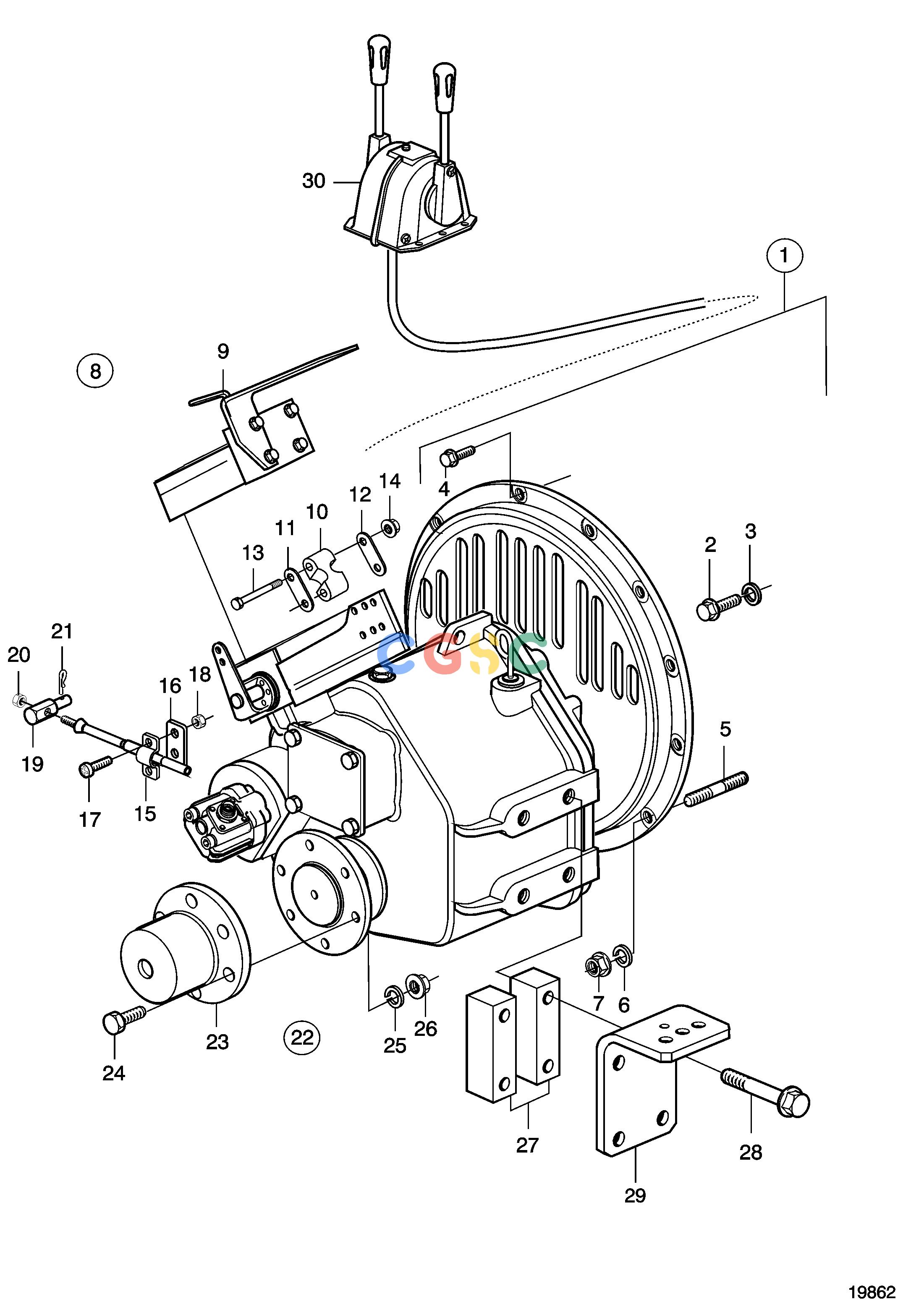 沃尔沃零件查询D5A-T; D5A-TA; D5A-B TA; D7A-T; D7A-TA; D7A-B TA; D7C-TA; D7C-B TATransmissionsReverse Gear ZF 280EPC Volvo Penta Parts catalog