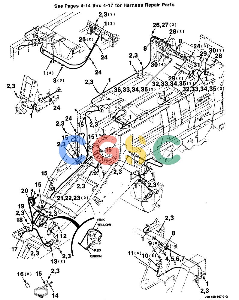 凯斯零件查询(8575) - CASE IH MID-SIZE RECTANGULAR BALER (NORTH AMERICA) (1/95-12/00) (04-002) - ELECTRICAL WIRING AND SENSOR ASSEMBLY Case Agriculture
