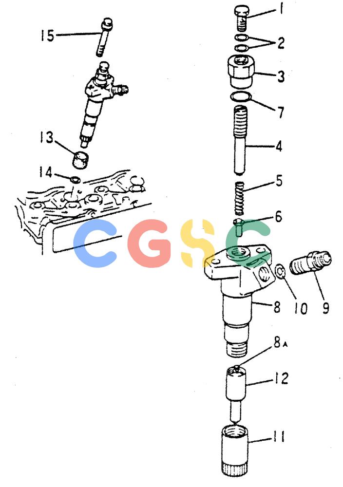 神钢零件查询(MD240C) - EXCAVATOR ASN LLU00601 (1/80-12/06) (17-047) - FUEL INJECTION NOZZLE (PN ME070516) Kobelco