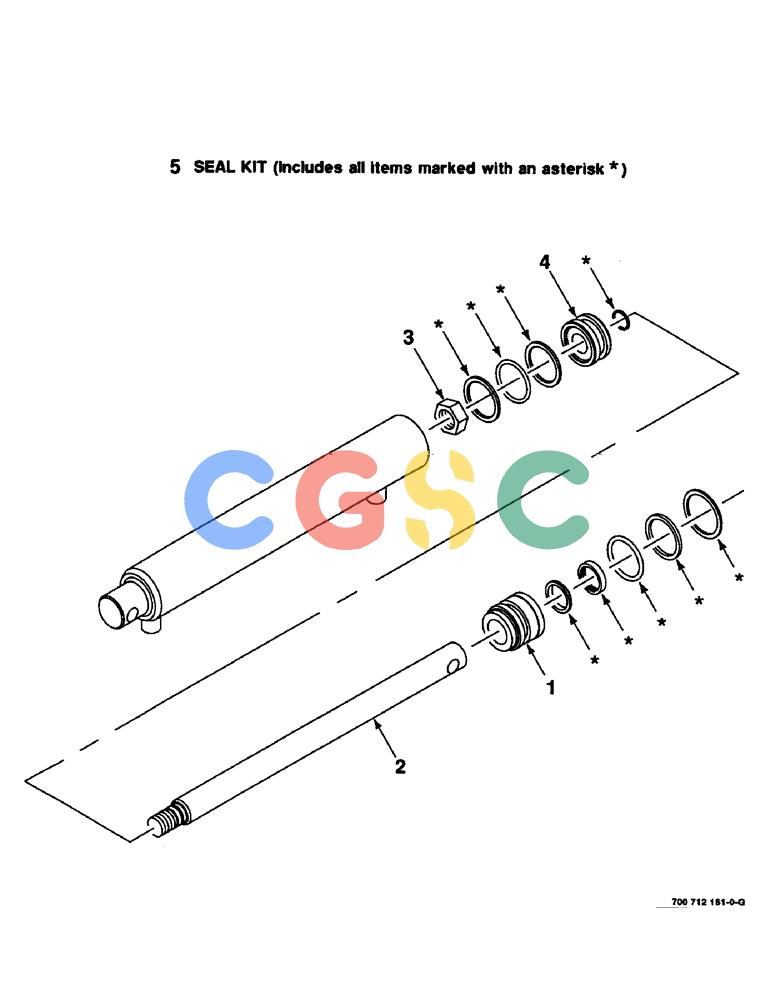 凯斯零件查询(8465) - CASE IH AUTO ROUND BALER (1/91-12/97) (8-24) - HYDRAULIC CYLINDER ASSY., TENSIONER & EJECTOR, 700712161 HYD. CYL. COMPLETE, 2" BORE X 12 " STROKE Case Agriculture