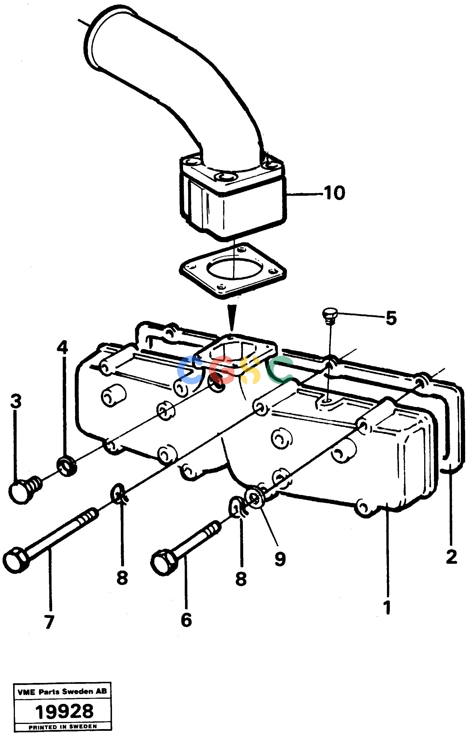沃尔沃零件查询L50 Inlet manifold,L50 S/N -6400/-60300 USA NoneNoneSTD.Autodata Volvo online