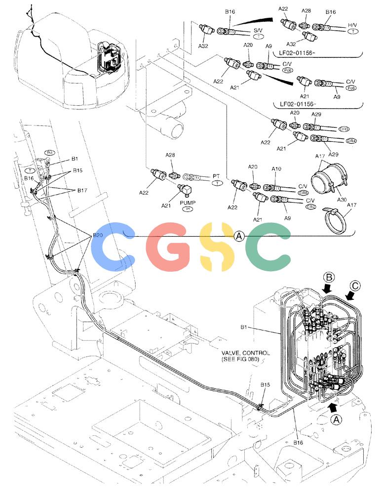 纽荷兰零件查询(EH80) - MIDI CRAWLER EXCAVATOR ASN LF04-02000 (N4TA18001 thru N4TA18010, ASN N5TA18011 -) (NA) (1/ (148) - CONTROL LINES, REMOTE (BOOM SAFETY) New Holland Constructuion